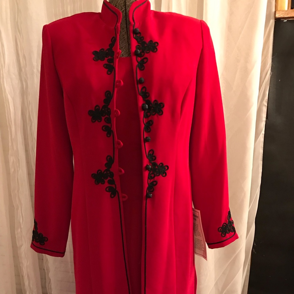 Red and Black Dress and Jacket Set NWT size 6